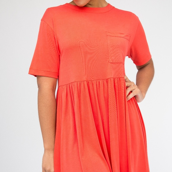 Mini Dress Kahlo Coral - Picture 5 of 5